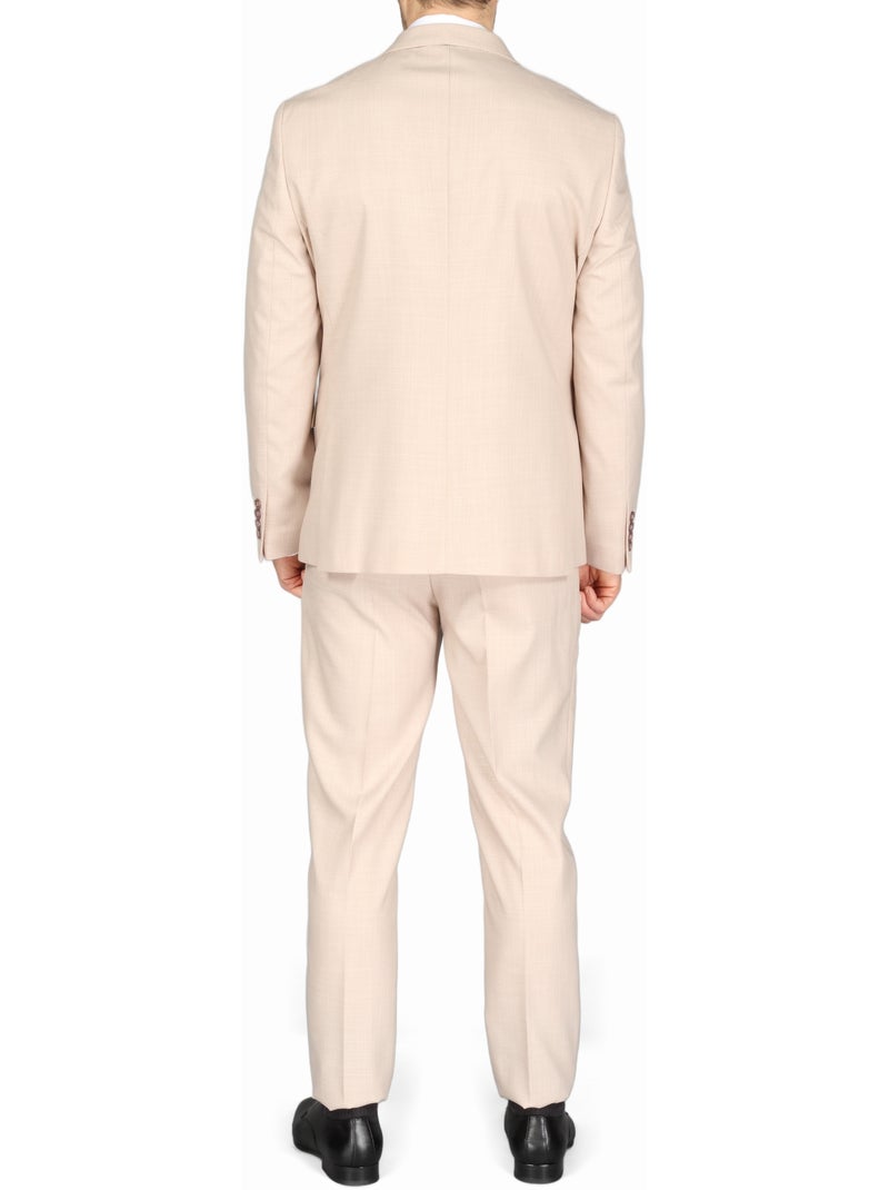 Costume london croisé 2 pièces - Leader Mode Beige - Kiabi