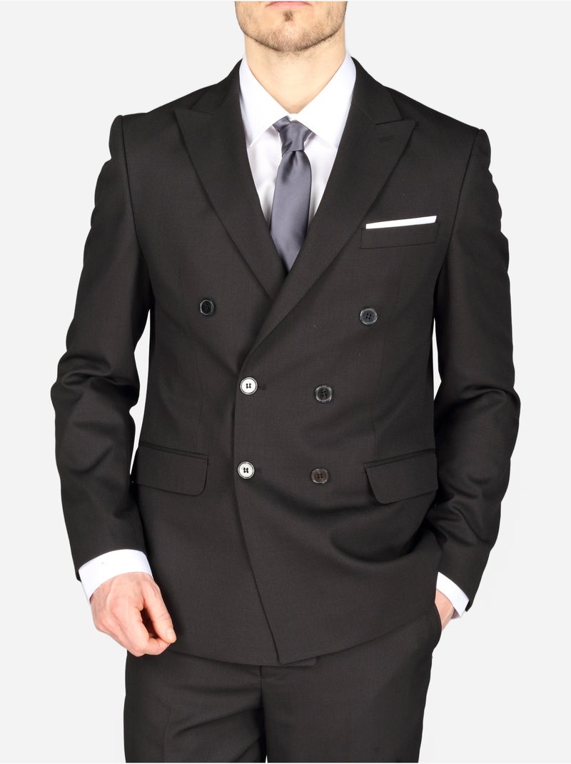 Costume london croisé 2 pièces - Leader Mode Noir - Kiabi