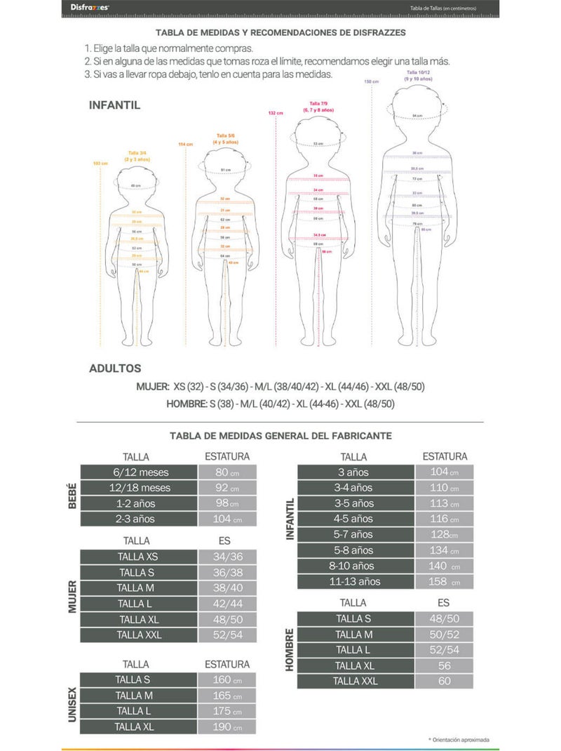 Costume médiéval castillan de dame Multicolore - Kiabi