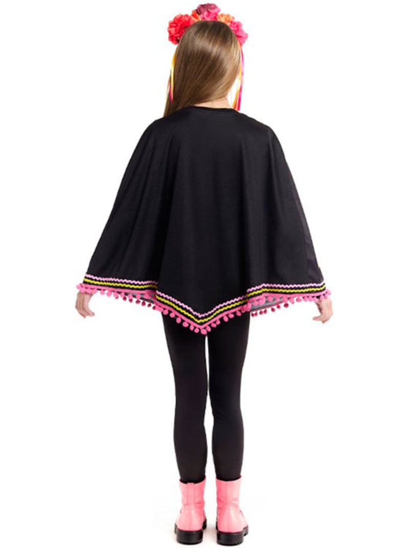 Costume ou poncho de squelette de Catrina Multicolore - Kiabi