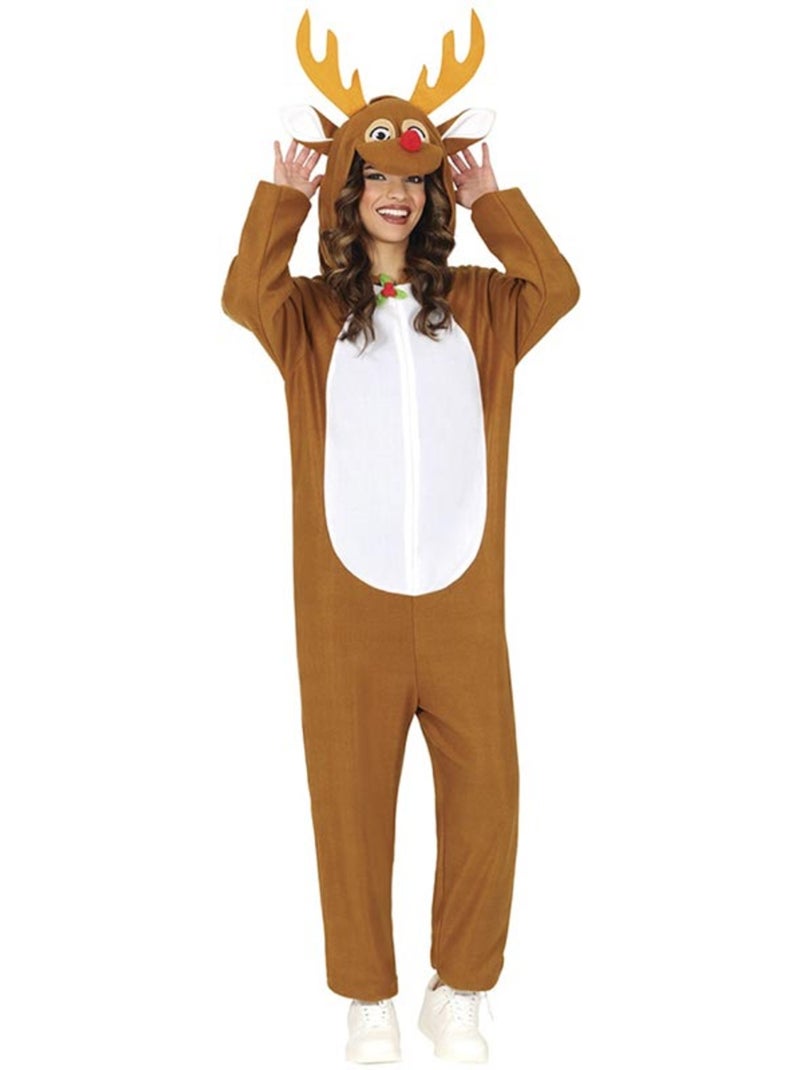 Costume ou pyjama de renne avec capuche et bois Multicolore - Kiabi