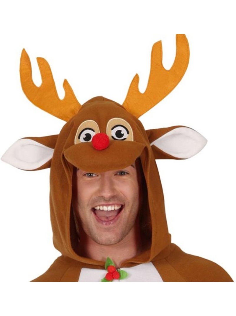 Costume ou pyjama de renne avec capuche et bois Multicolore - Kiabi