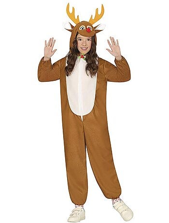 Costume ou pyjama de renne avec capuche et bois