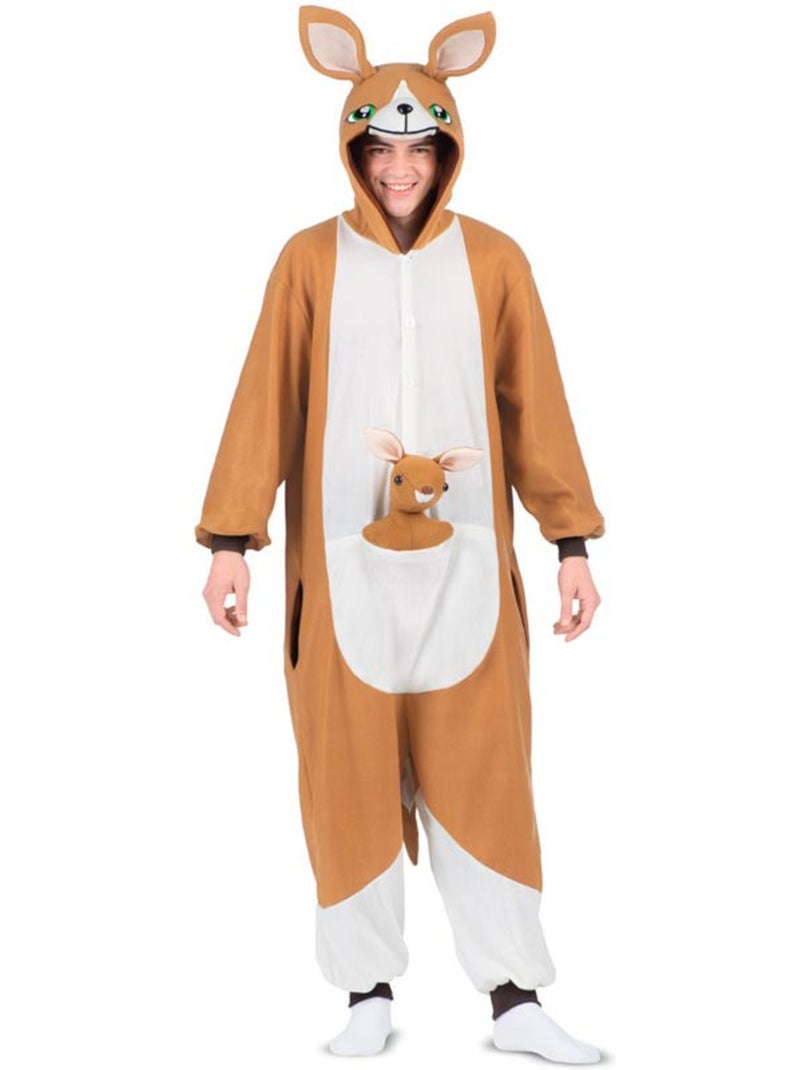 Costume ou pyjama kangourou avec capuche en peluche Multicolore - Kiabi