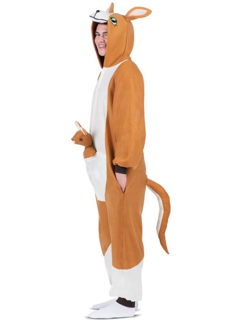 Costume ou pyjama kangourou avec capuche en peluche Multicolore - Kiabi