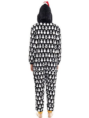 Costume ou pyjama pingouin de Noël avec capuche