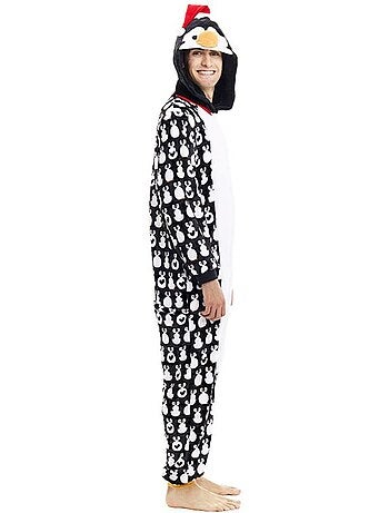Costume ou pyjama pingouin de Noël avec capuche