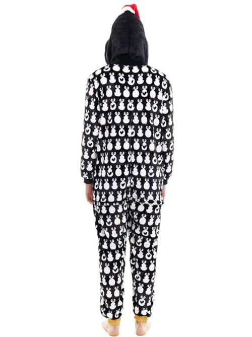 Costume ou pyjama pingouin de Noël avec capuche - Kiabi