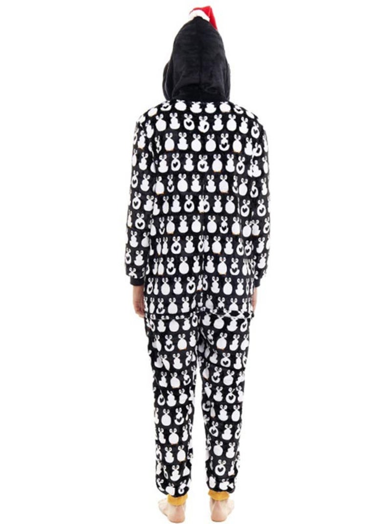 Costume ou pyjama pingouin de Noël avec capuche Multicolore - Kiabi