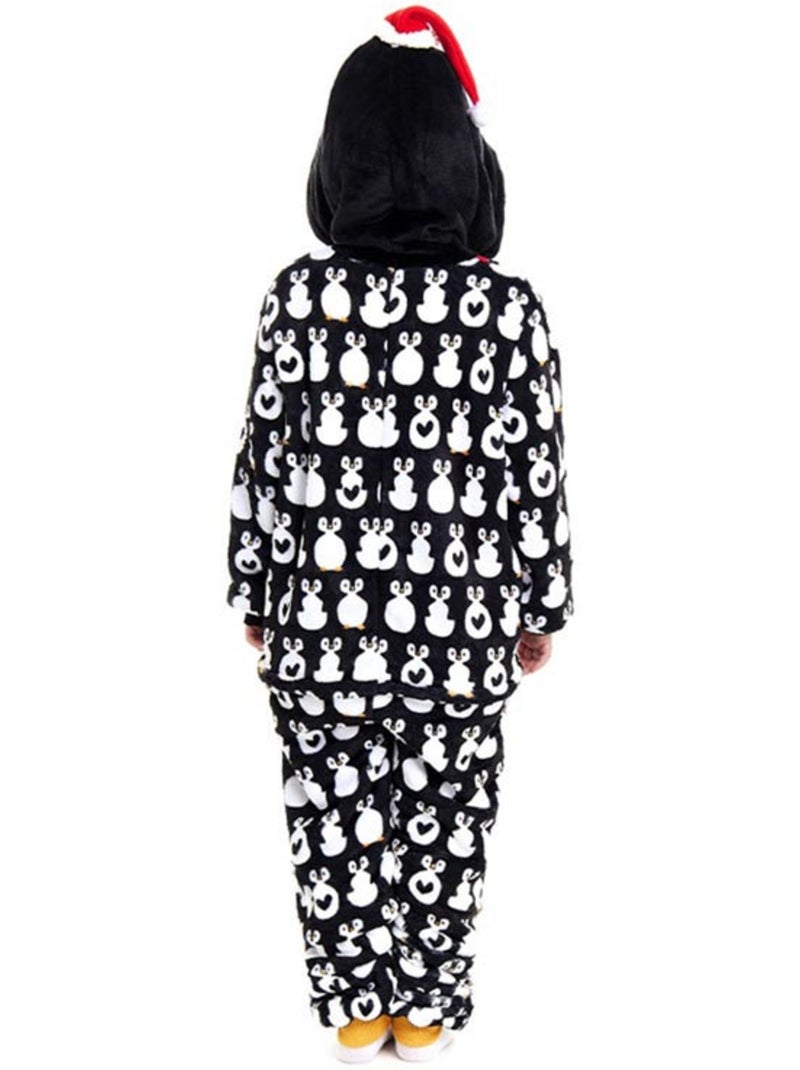 Costume ou pyjama pingouin de Noël avec capuche Multicolore - Kiabi