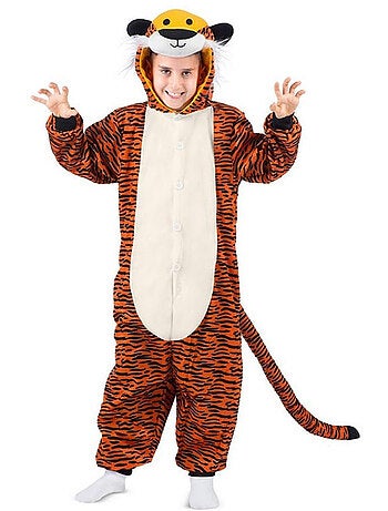 Costume ou pyjama tigre noir avec capuche