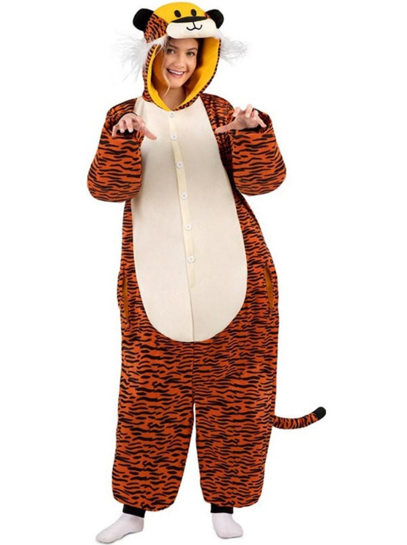 Costume ou pyjama tigre noir avec capuche Multicolore - Kiabi