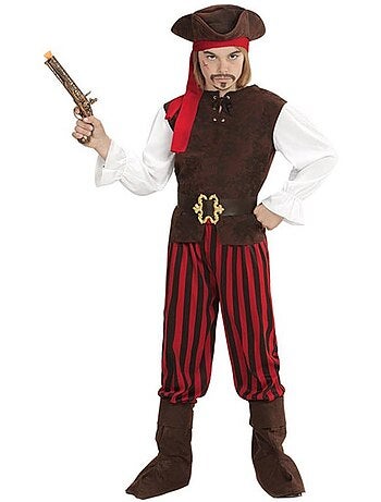 Costume rayé de pirate des Caraïbes