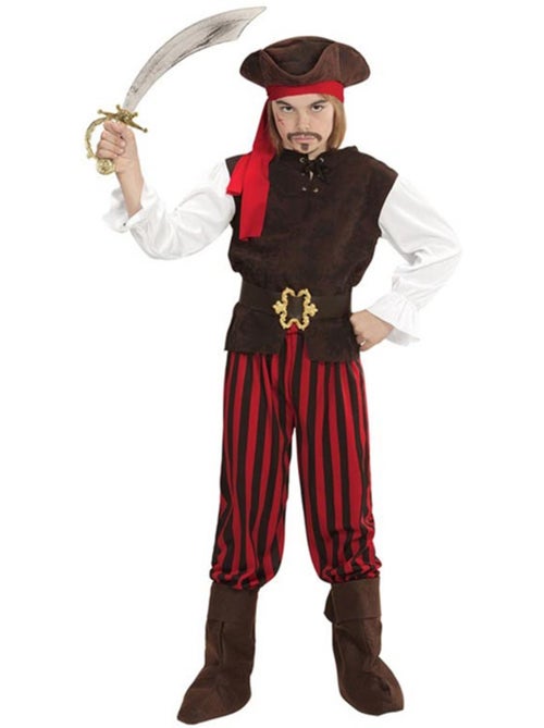 Costume rayé de pirate des Caraïbes - Kiabi