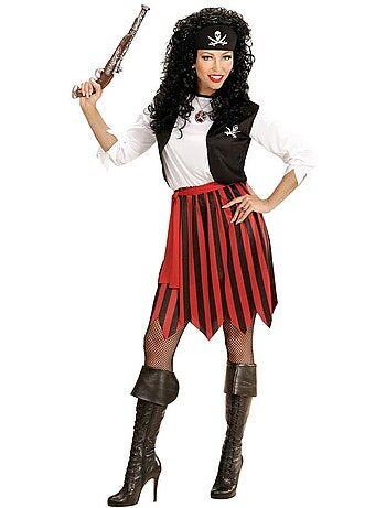 Costume rayé de pirate des Caraïbes