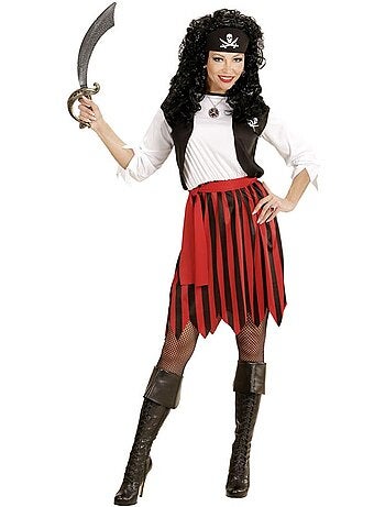 Costume rayé de pirate des Caraïbes