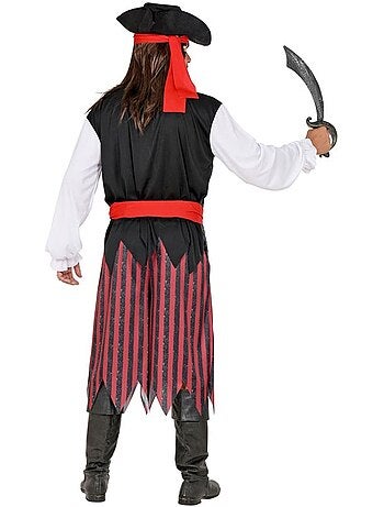 Costume rayé de pirate des Caraïbes