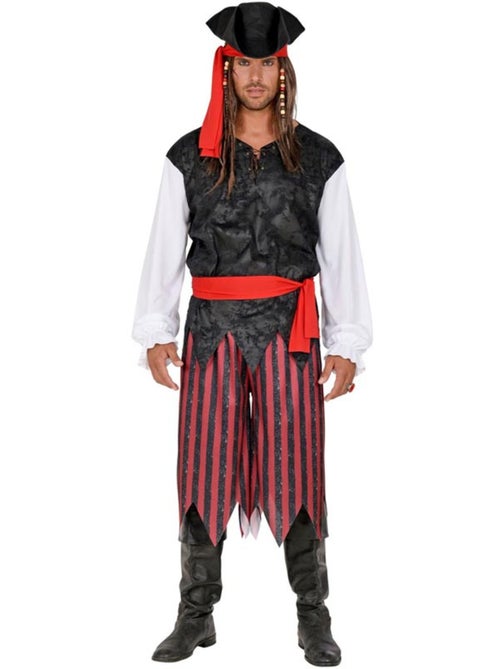 Costume rayé de pirate des Caraïbes - Kiabi
