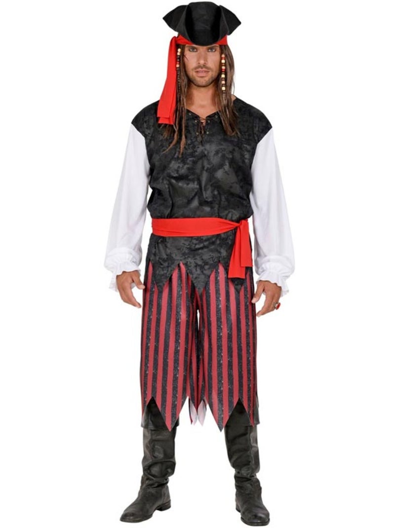 Costume rayé de pirate des Caraïbes Multicolore - Kiabi