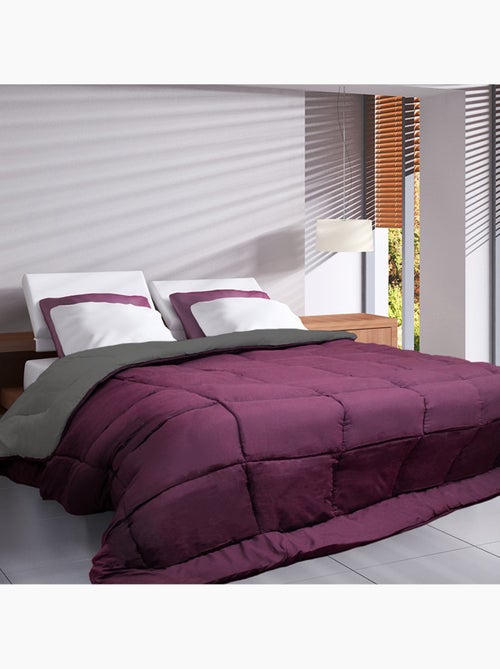 Couette chaude microfibre bicolore 400 gr/m2 - Kiabi Couette chaude microfibre bicolore 400 gr/m2 - Kiabi