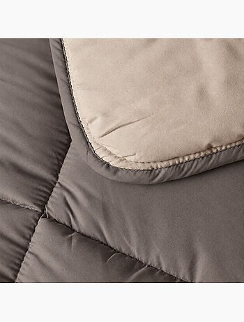 Couette chaude microfibre bicolore 400 gr/m2