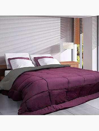 Couette chaude microfibre bicolore 400 gr/m2