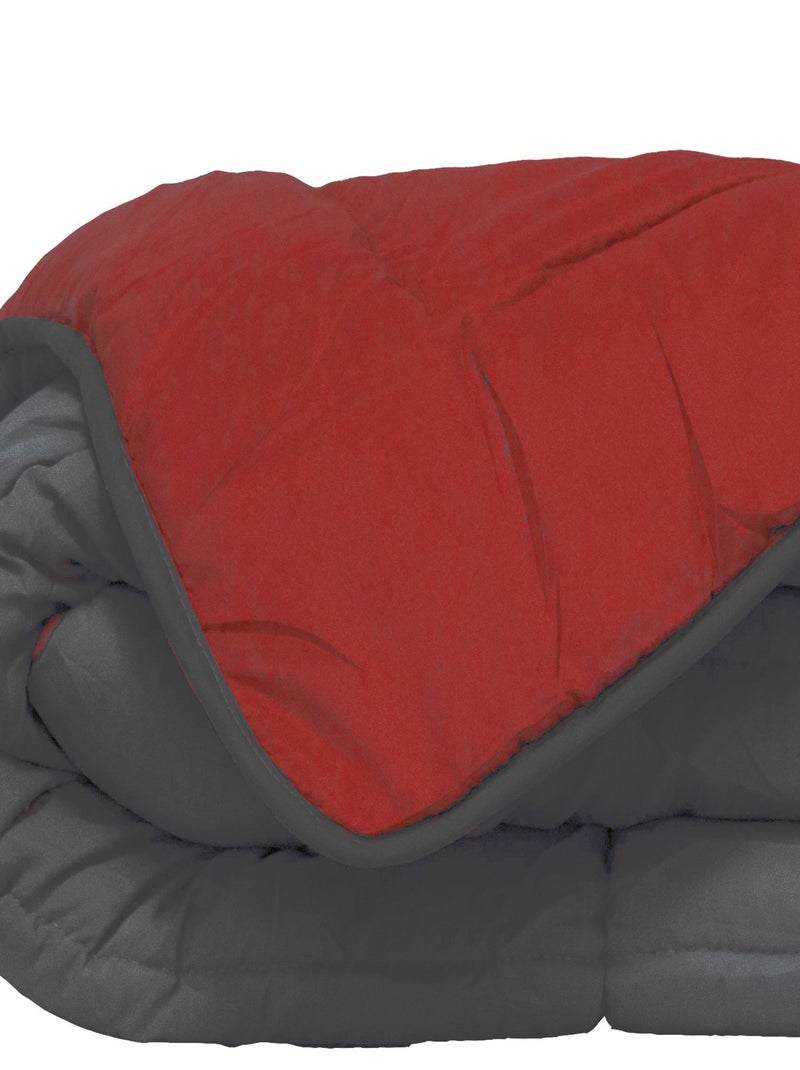 Couette d'été en microfibre bicolore Rouge - Kiabi