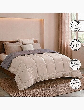 Couette d'été en microfibre bicolore
