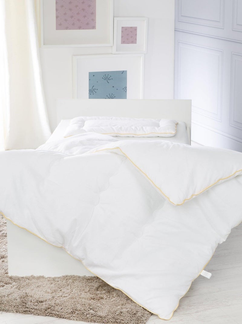 Couette et oreiller en coton pour lit bébé ROBA Blanc Jaune - Kiabi