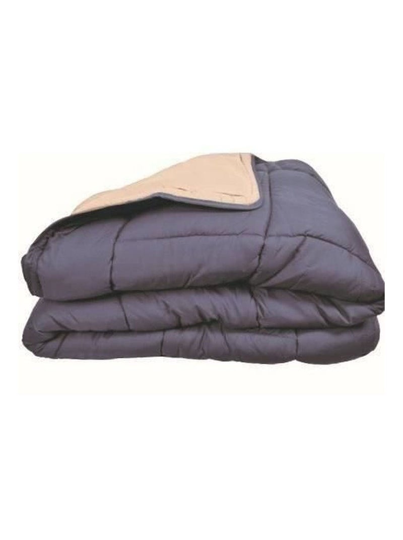 Couette légère réversible bicolore en microfibre 200 gr/m² Bleu pétrole - Kiabi