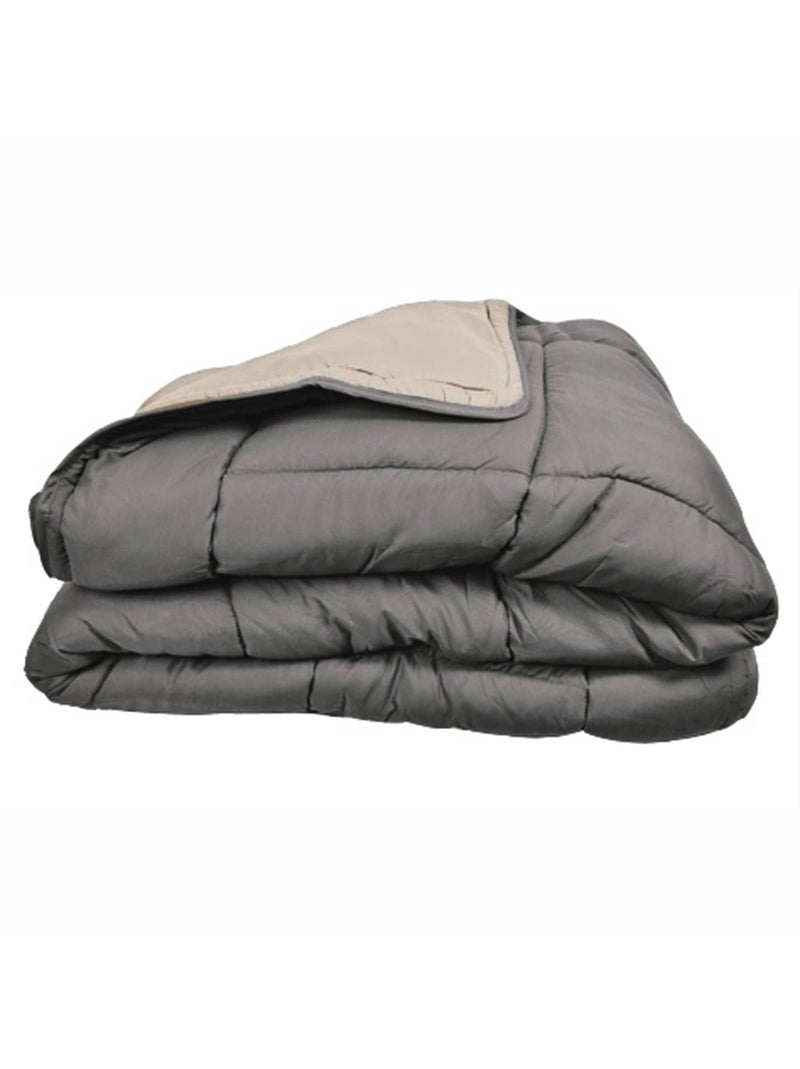 Couette légère réversible bicolore en microfibre 200 gr/m² Violet prune - Kiabi