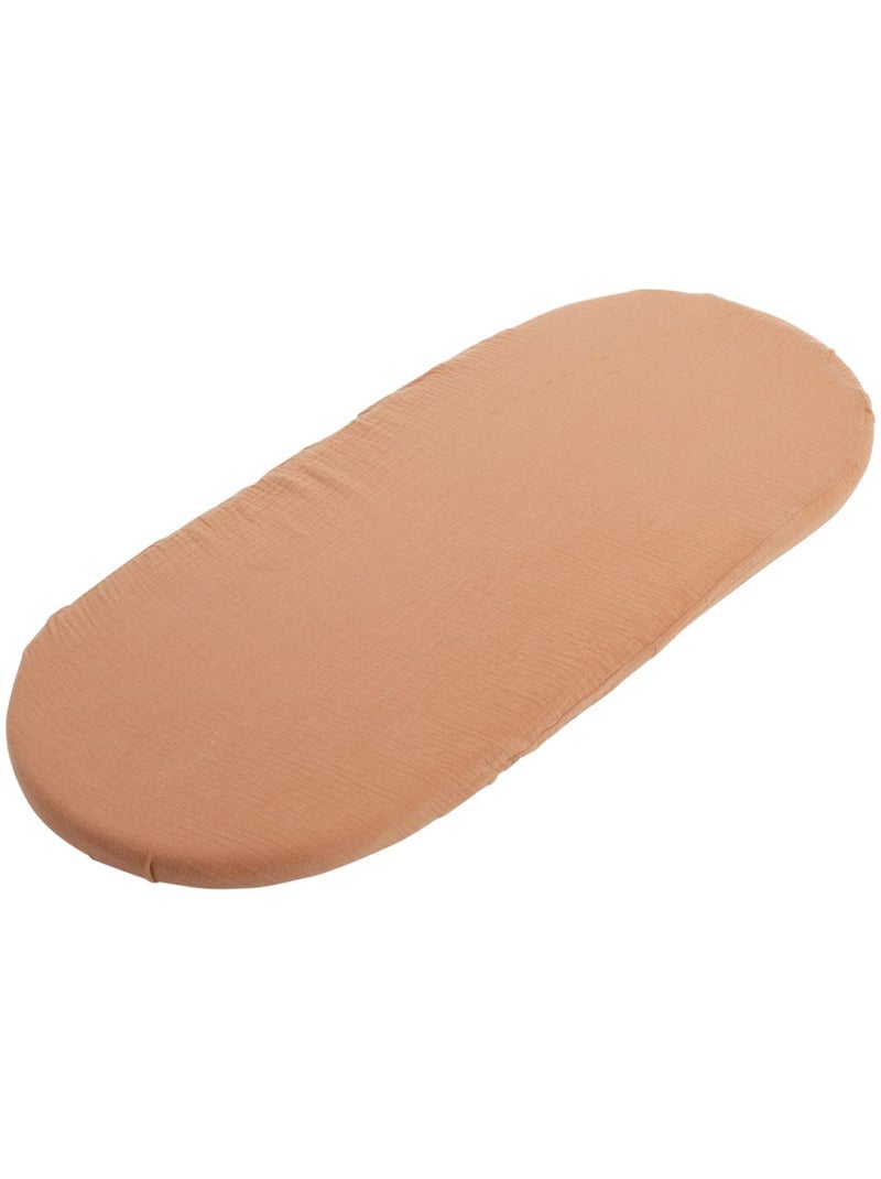 Couffin bébé en fibres naturelles avec habillage tissu - sauthon Blanc Orange - Kiabi