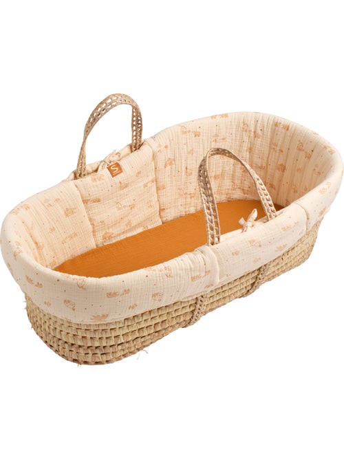 Couffin bébé en fibres naturelles avec habillage tissu - sauthon - Kiabi Couffin bébé en fibres naturelles avec habillage tissu - sauthon - Kiabi