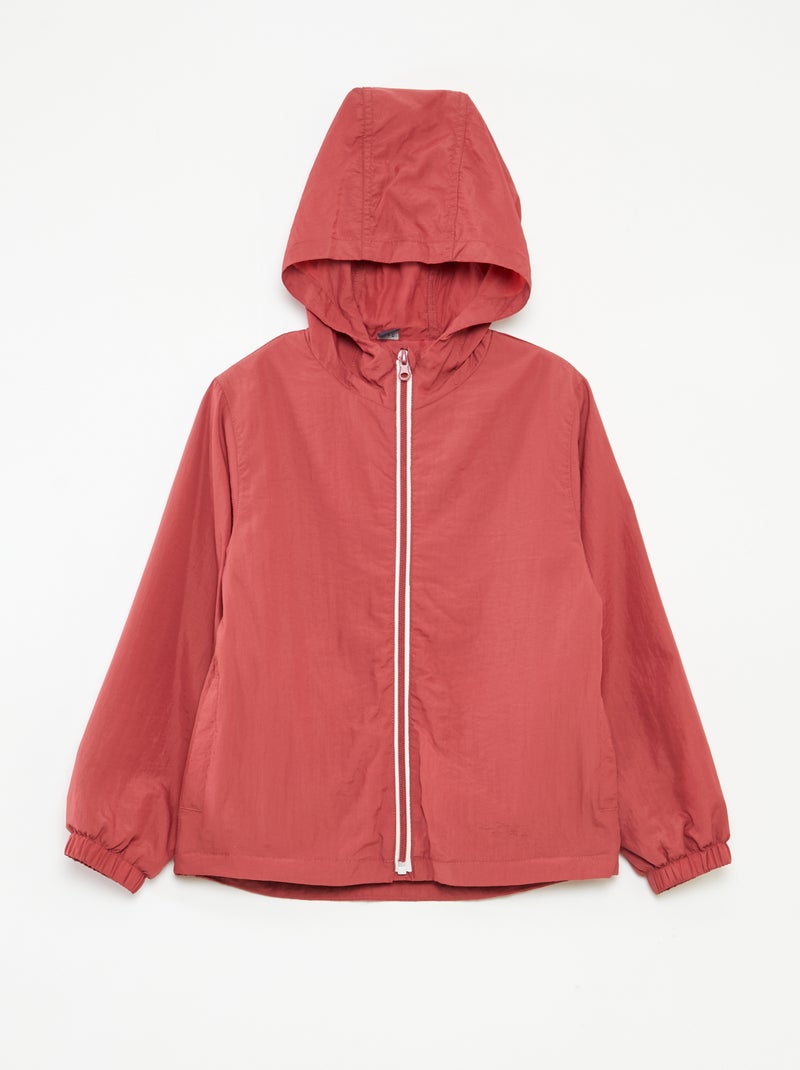 Coupe-vent à capuche Rouge - Kiabi