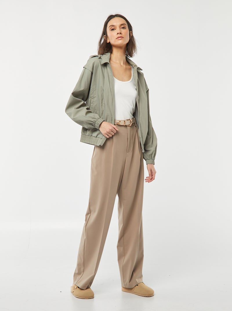 Coupe-vent à capuche Vert - Kiabi