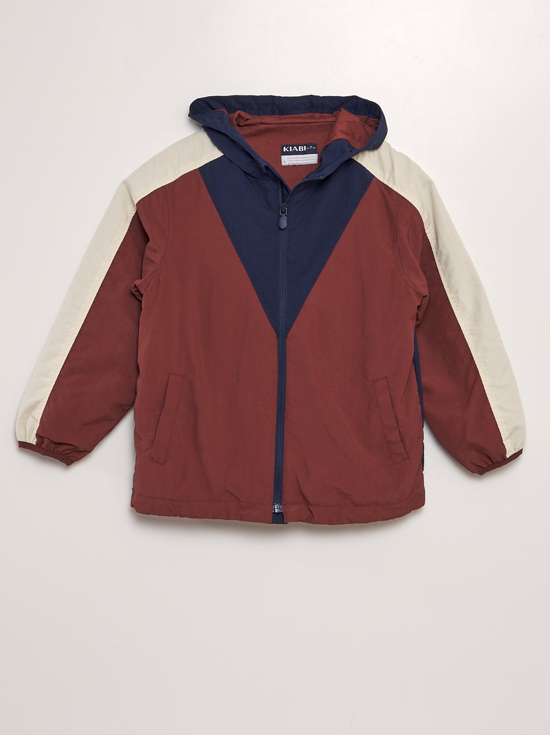 Coupe-vent color block Rouge - Kiabi