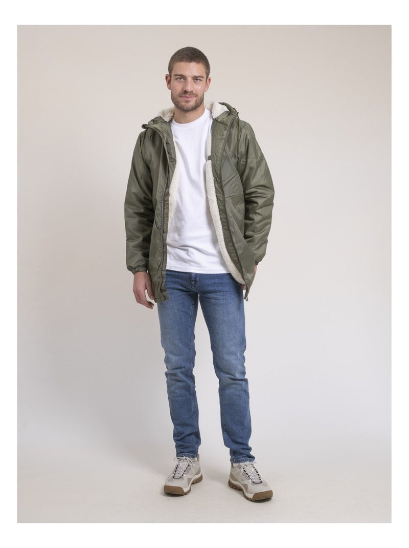Coupe-vent doublé sherpa zaltina Kaki - Kiabi