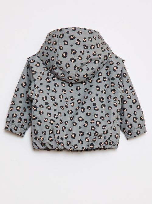 Coupe-vent léger à capuche et motif all- over - Kiabi