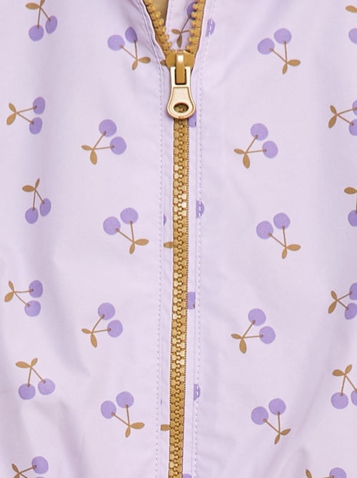 Coupe-vent léger à capuche et motif all- over - Kiabi