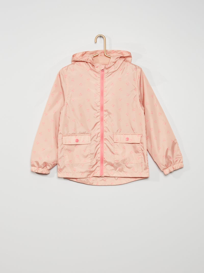 Coupe vent léger avec capuche rose/cerise - Kiabi