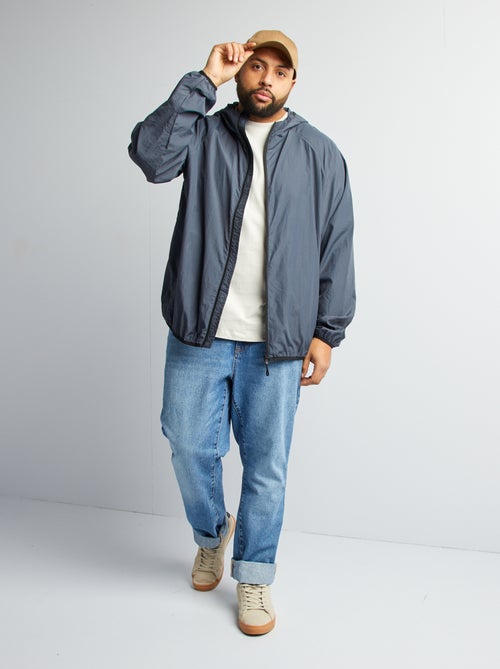 Coupe vent uni pliable dans la capuche - Kiabi