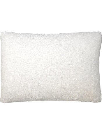Coussin à carreaux - effet mohair avec dos sherpa