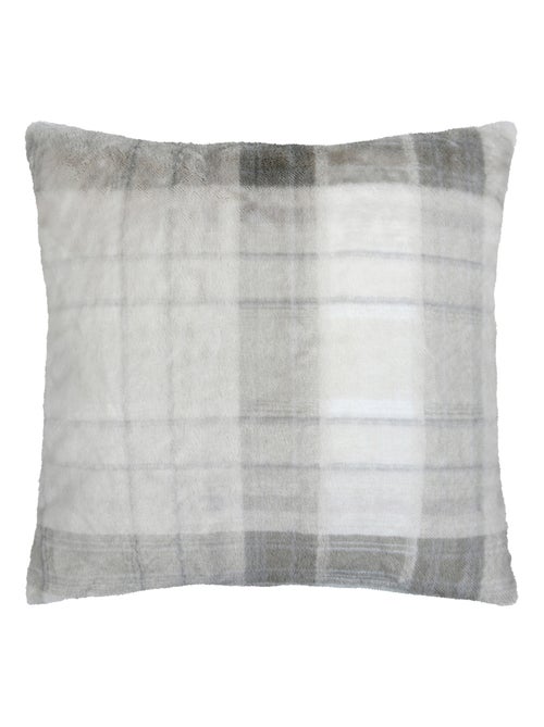 Coussin à carreaux écossais en imitation fourrure - Kiabi Coussin à carreaux écossais en imitation fourrure - Kiabi