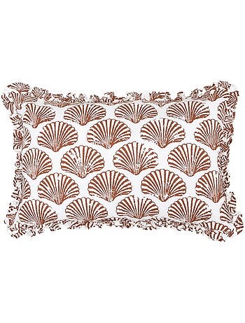 Coussin avec broderies coquillages OCEANIA