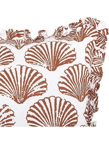 Coussin avec broderies coquillages OCEANIA