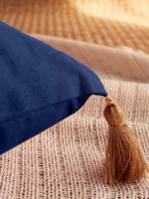 Coussin avec pompons en jute - Kiabi