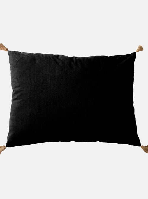 Coussin avec pompons en jute - Kiabi