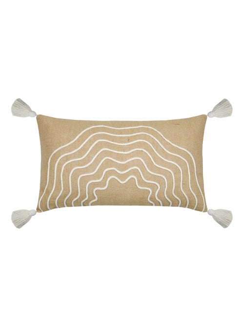 Coussin beige rectangulaire avec relief - Kiabi Coussin beige rectangulaire avec relief - Kiabi