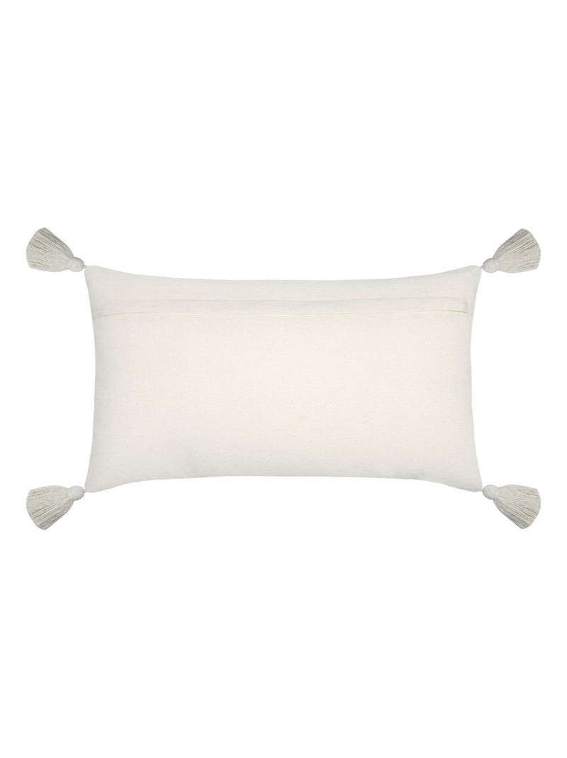 Coussin beige  rectangulaire avec relief Beige - Kiabi