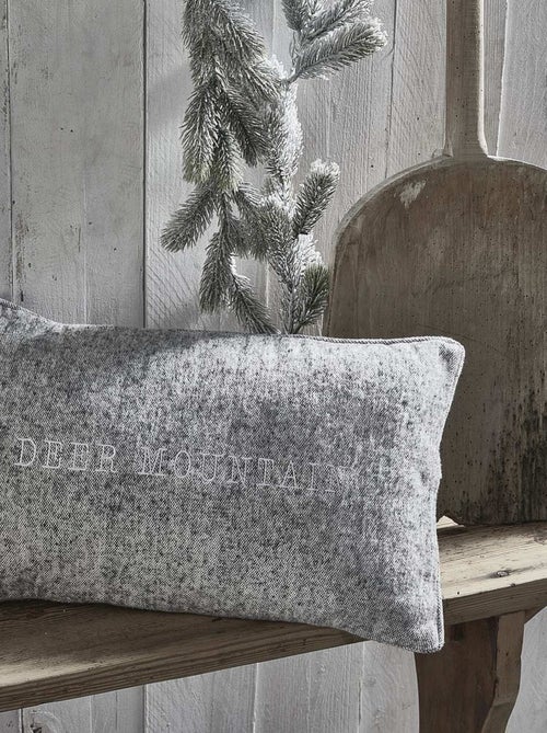 Coussin brodé déhoussable - Kiabi